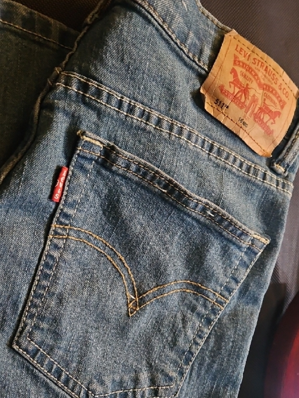 Levi's 511  Red Tag Light Blue Straight Leg Jeans Size 16 Boys NWOT